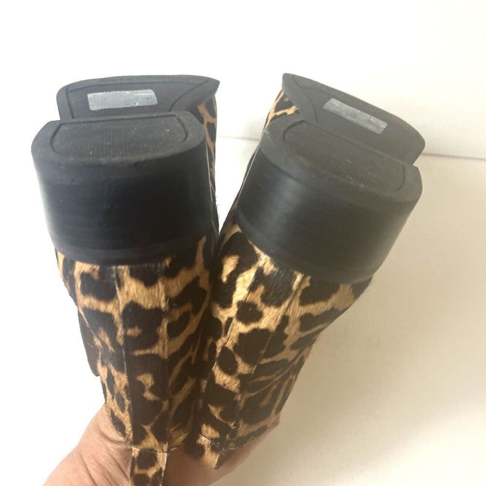 Franco Sarto Leopard Print Ankle Boots - Picture 6 of 11